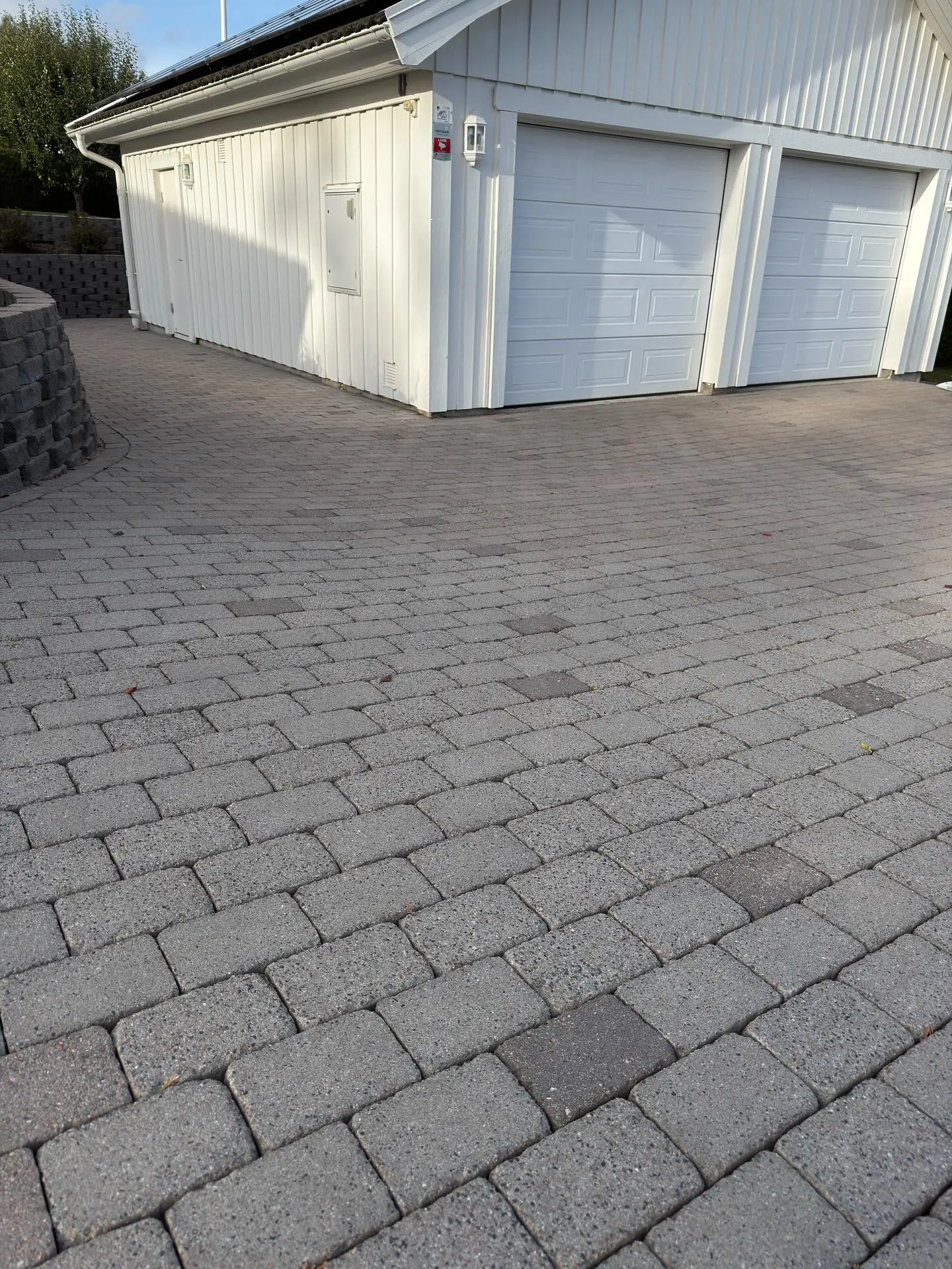 Stenplattor efter en utförd stentvätt