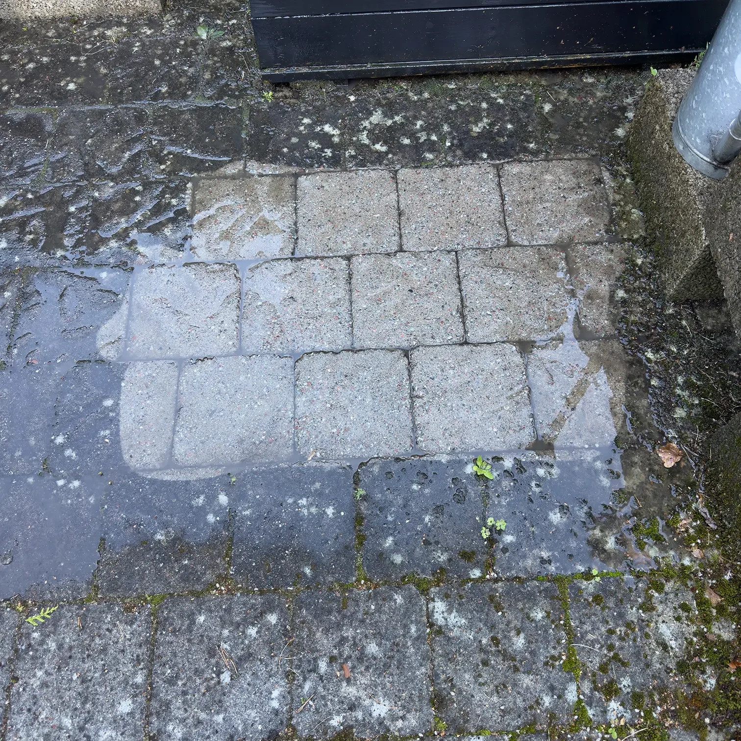 Provtvättning av stenplattor